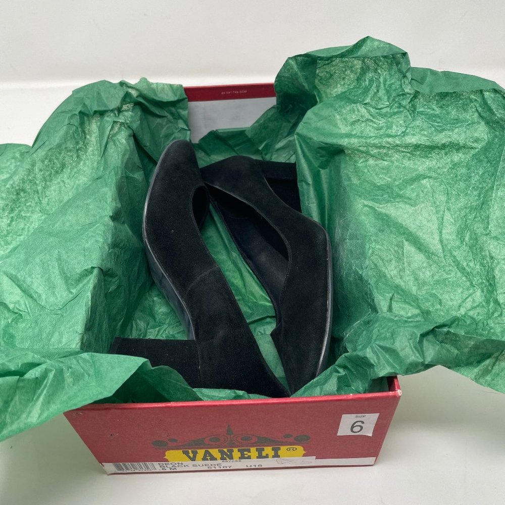 Vaneli Black Suede Pumps Size 6